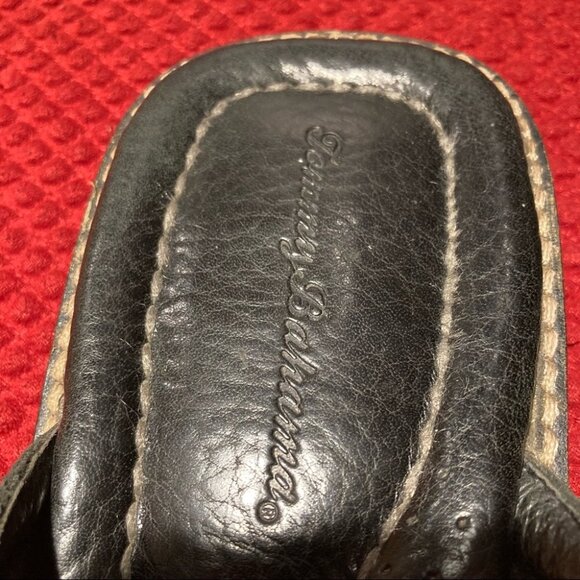 TOMMY BAHAMA Sz 10D Anchors Away Leather Thong Flip Flops Flat Shoes - Picture 9 of 11